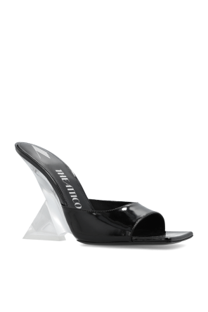 The Attico ‘Cheope’ glossy wedge mules