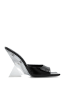 The Attico BLACK ‘Cheope’ glossy wedge mules