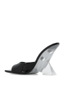 The Attico BLACK ‘Cheope’ glossy wedge mules