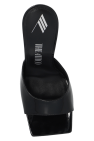 The Attico BLACK ‘Cheope’ glossy wedge mules