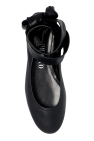 The Attico BLACK ‘Cloe’ leather ballet flats