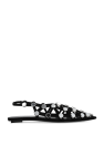 The Attico BLACK ‘Grid’ openwork ballet flats