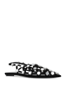 The Attico BLACK ‘Grid’ openwork ballet flats