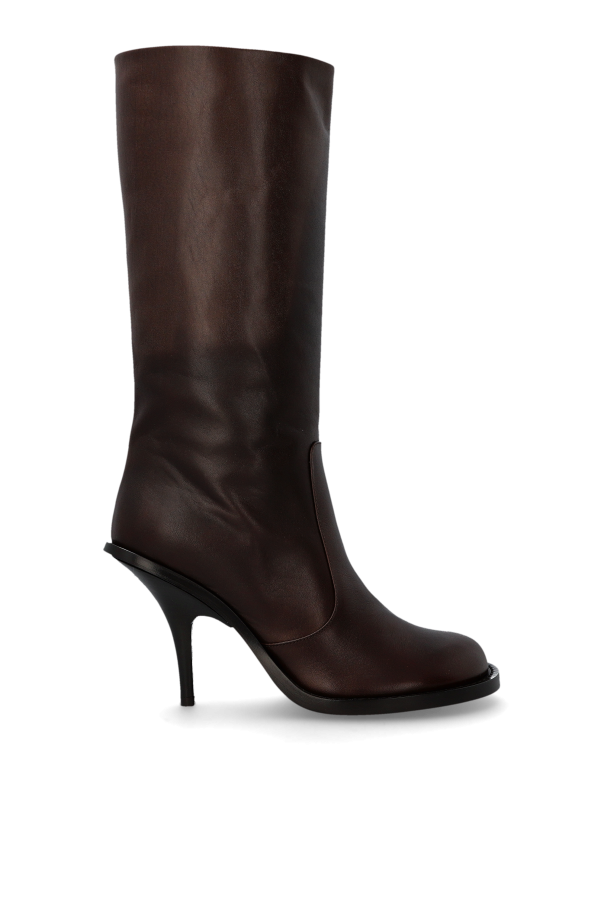 Leather heeled boots od Dries Van Noten