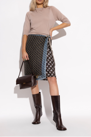 Dries Van Noten Skórzane kozaki na obcasie