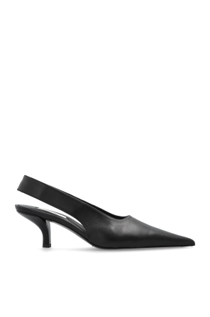 Leather heeled shoes