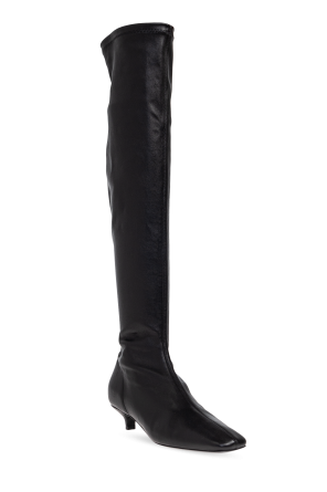 TOTEME Botas altas de cuero con tacón