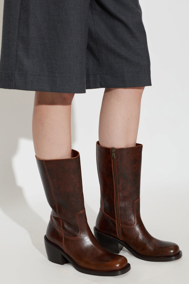 Dries Van Noten Leather heeled ankle boots
