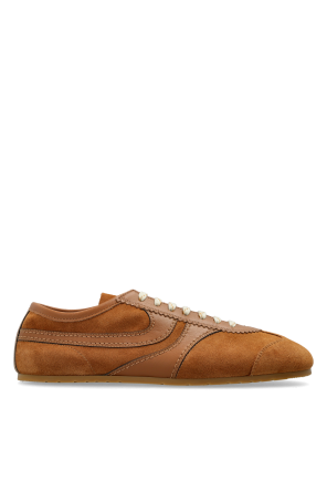 Suede sports shoes