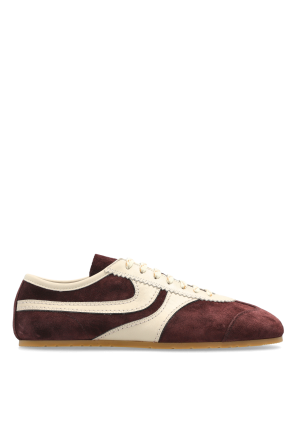 Suede sports shoes