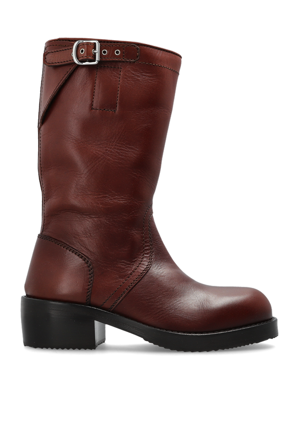 Leather heeled boots od Dries Van Noten