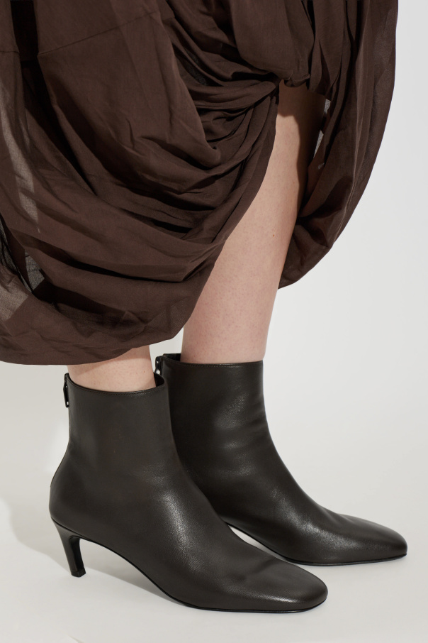 TOTEME Leather ankle boots with heels
