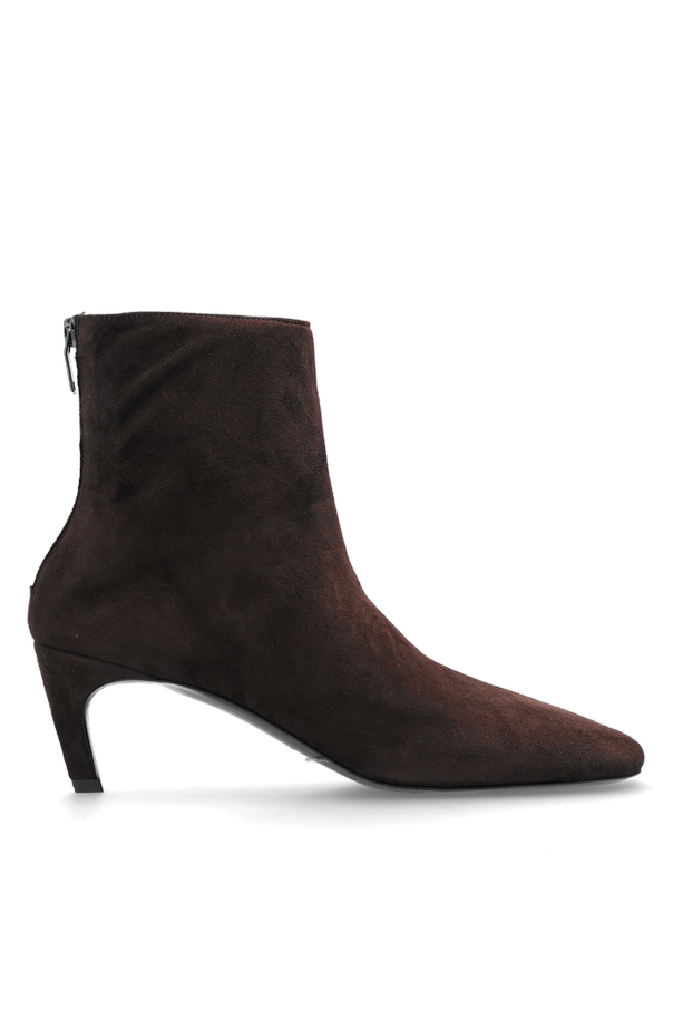 Suede heeled ankle boots od TOTEME
