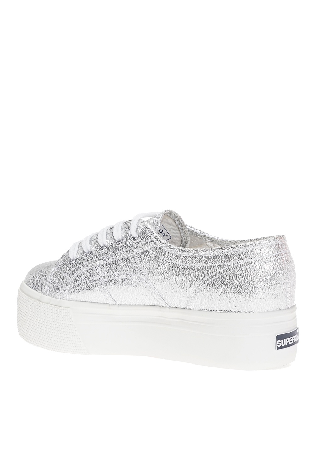 superga platform silver