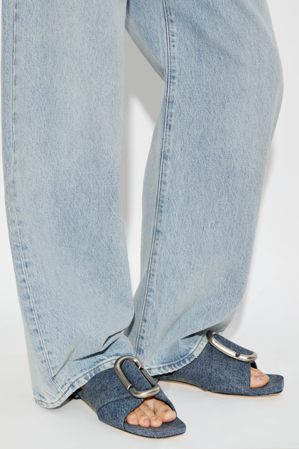 Marc Jacobs Denim slides with an applique
