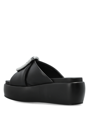 Marc Jacobs Leder-Pantoletten mit Plateausohle