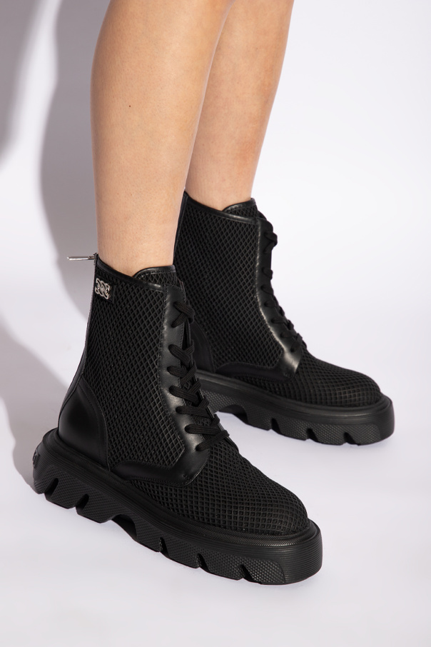 Casadei Combat boots with logo