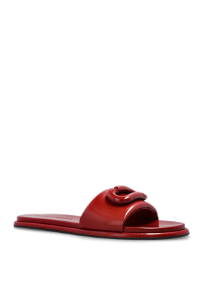 Marc Jacobs Leather slides with appliqué