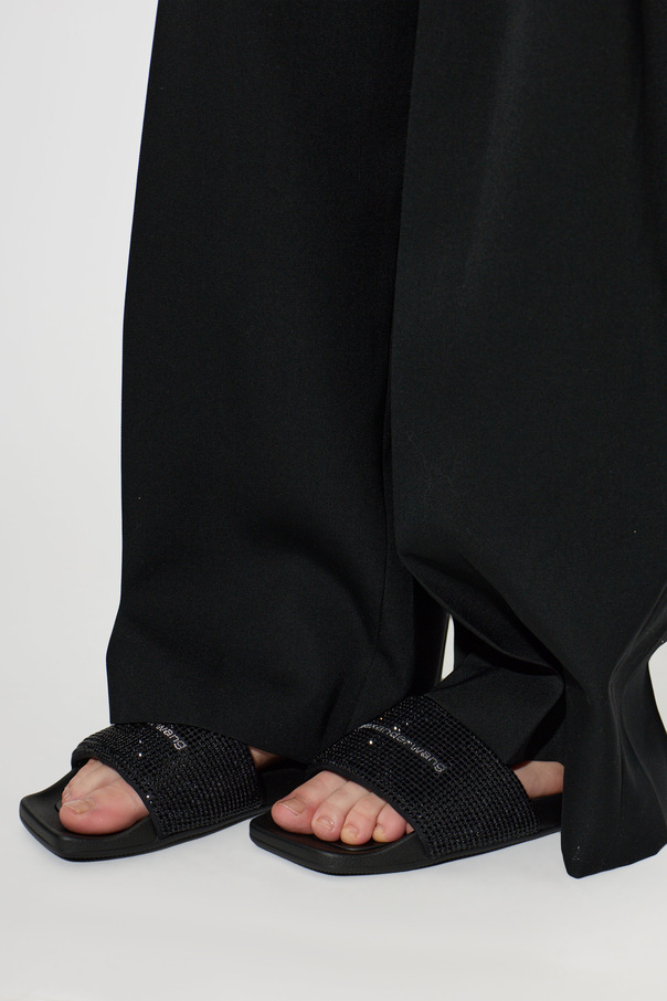 Alexander Wang Sequin-embellished rubber slides