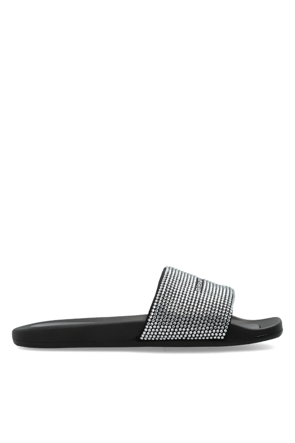 Rubber slide sandals with shimmering sequins od Alexander Wang