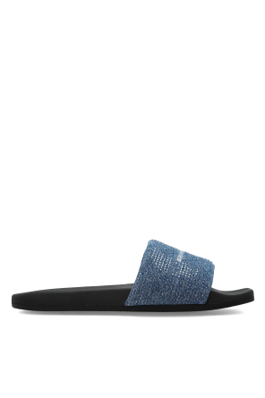 Flip-flops with shimmering sequins