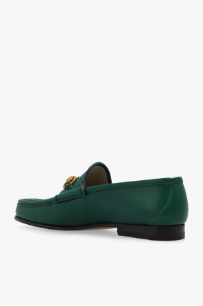 gucci green ‘1953 Horsebit’ loafers