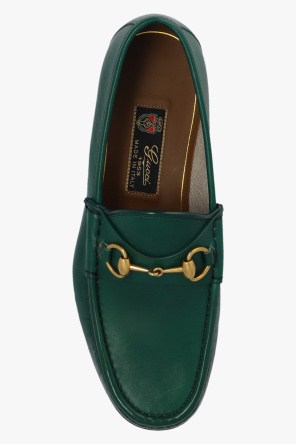 gucci green ‘1953 Horsebit’ loafers