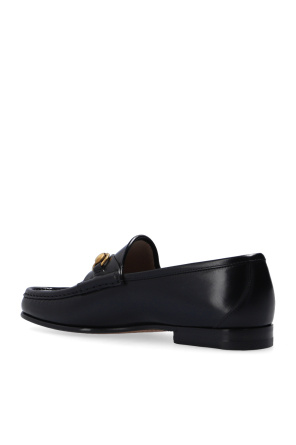 gucci logo Leather loafers
