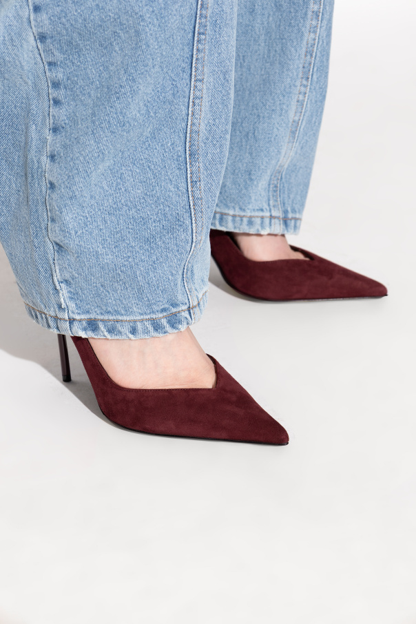 Le Silla Suede stilettos `Deco Petalo`