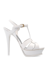 Saint Laurent WHITE ‘Tribute’ platform sandals