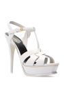 Saint Laurent WHITE ‘Tribute’ platform sandals