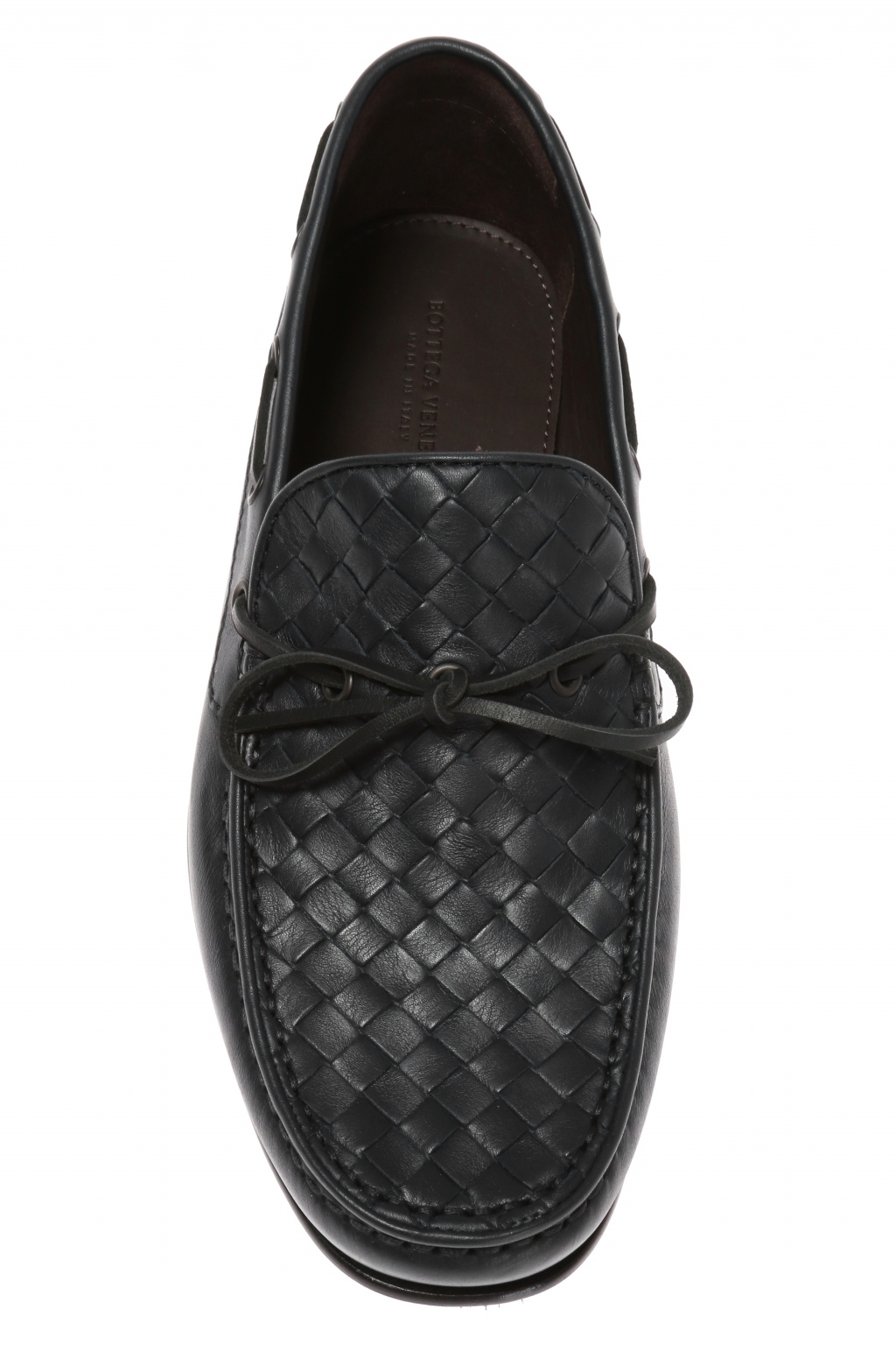 Bottega Veneta Intrecciato Leather Loafers - Black - Loafers