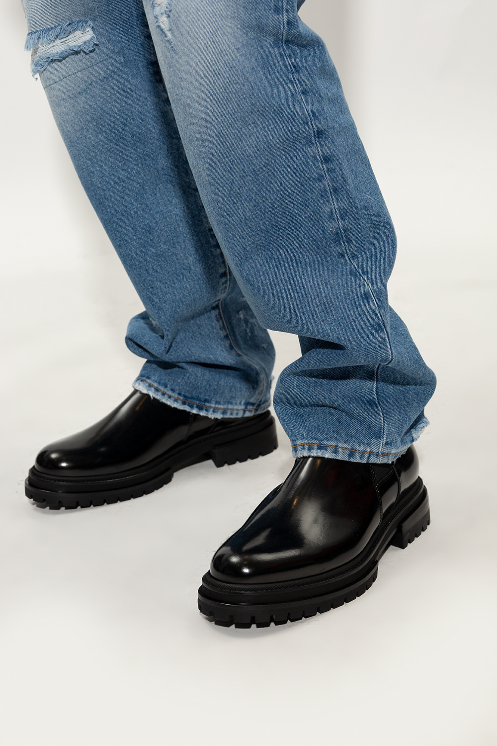 Black Leather boots 424 KR