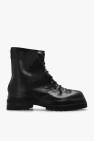424 BLACK Leather ankle boots