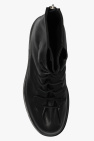 424 BLACK Leather ankle boots