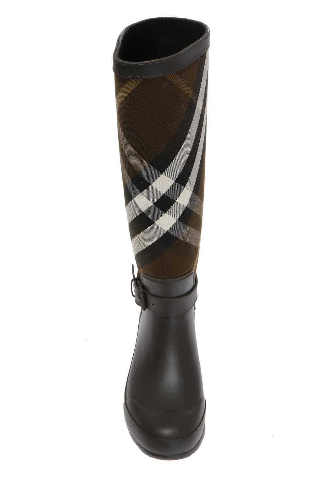 Brown Checked rain boots Burberry - Vitkac KR