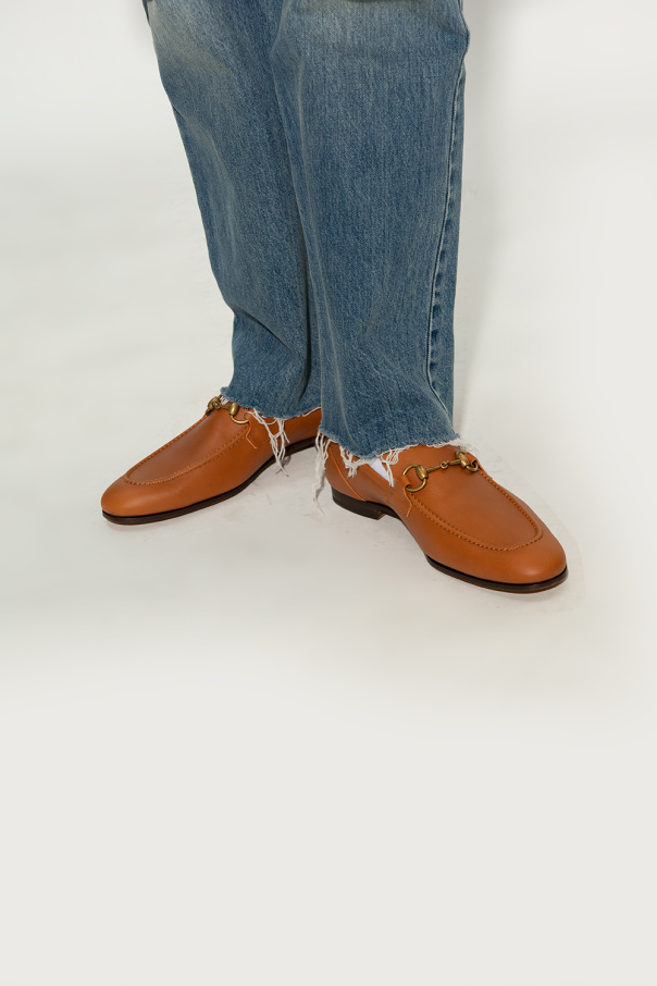 gucci Green ‘Jordaan’ leather loafers