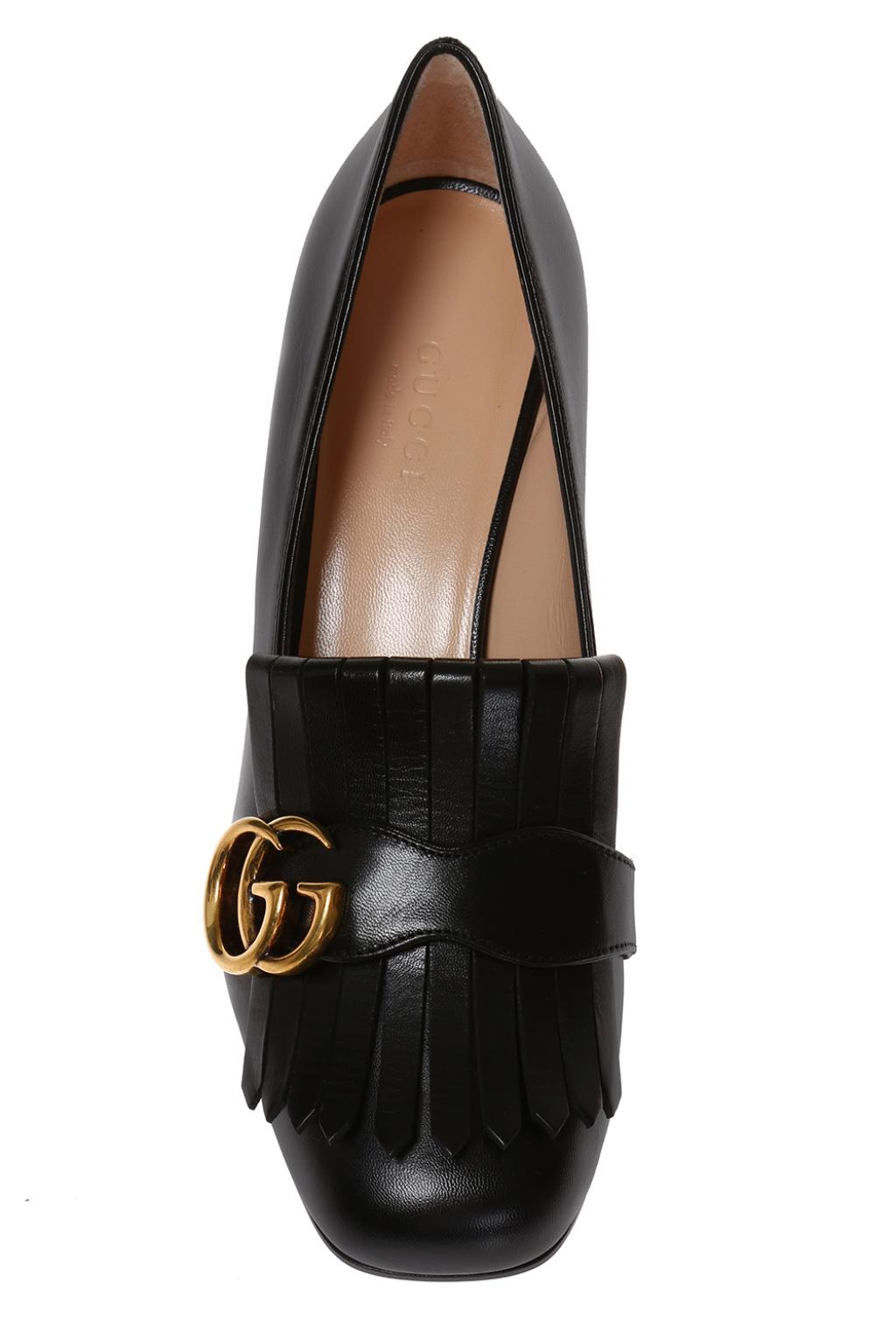 gucci block heel pump