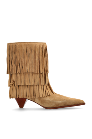 Suede heeled ankle boots 