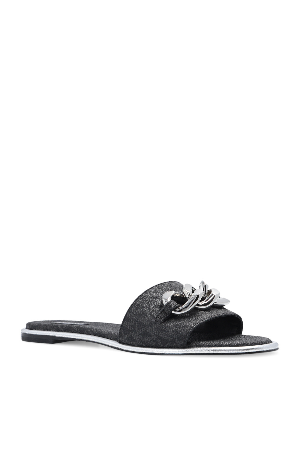 P p floral-detail leather sandals ‘Scarlett’ slides