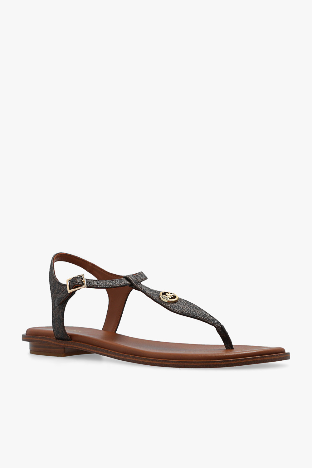 Brown 'Mallory' sandals Michael Michael Kors - SchaferandweinerShops Canada  - Run errands in these chunky white sneakers