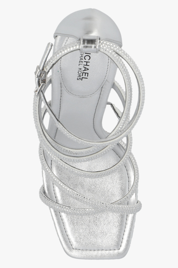 Silver 'Imani' heeled sandals Michael Michael Kors - Vitkac KR