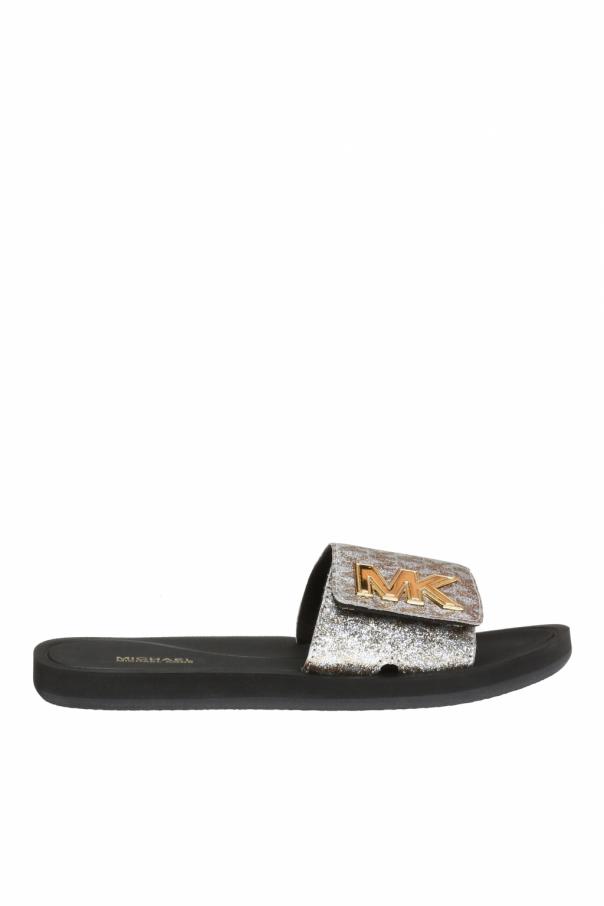 Michael Michael Kors Glitter slides with logo | Women's Shoes | Vitkac