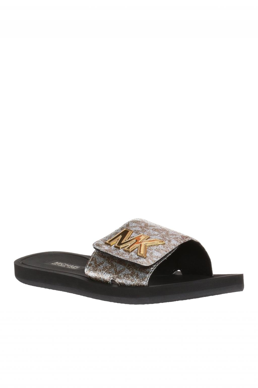 michael kors slides glitter