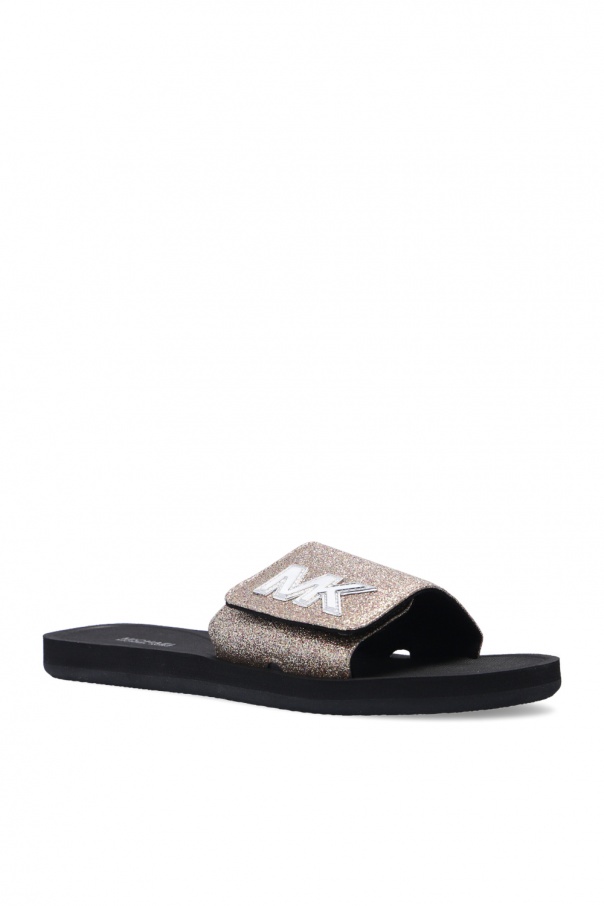 michael kors slides silver