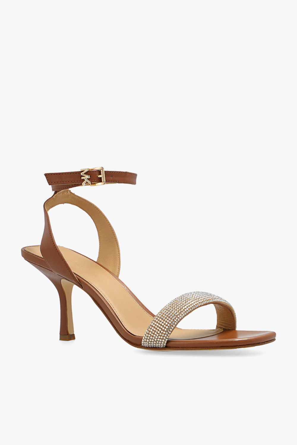 The California slip-on shoes Nude ‘Carrie’ heeled sandals