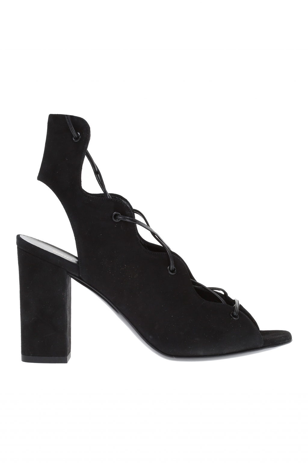Suede Heel Sandals Saint Laurent 