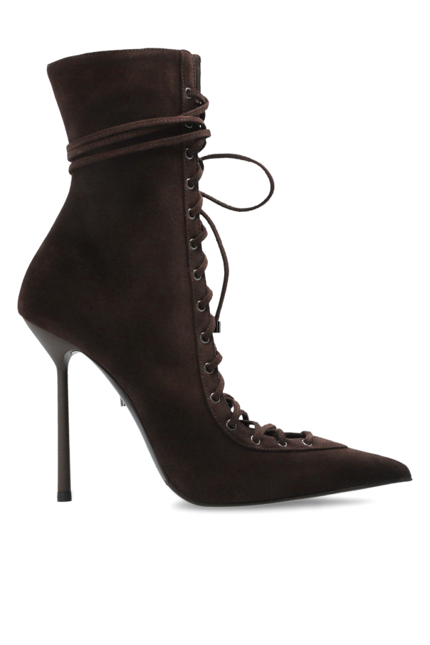 Suede heeled ankle boots 