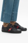 gucci pocket Bee-embroidered sneakers