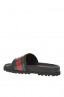 Gucci 'Web' rubber sliders